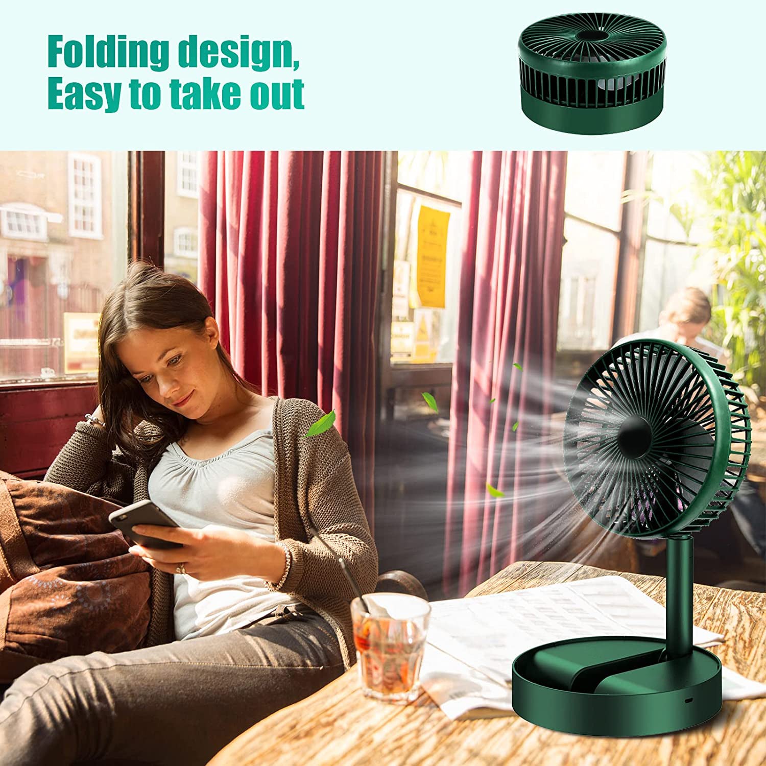 4642 Telescopic Electric Desktop Fan Height Adjustable Foldable  Portable For Travelcarry  Silent Table Top Personal Fan For Bedside Office Table (Battery Not Include) 4642 Telescopic Electric Desktop Fan Height Adjustable Foldable  Portable For Travelcarry  Silent Table Top Personal Fan For Bedside Office Table (Battery Not Include)
